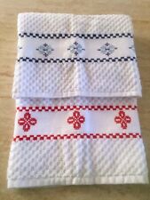 strofinacci cucina spugna Con Ricamo Punto Croce Dimensioni 70cm X 50cm