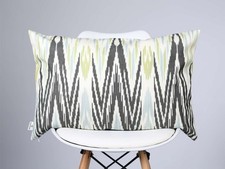 Copricuscino cotone ikat blu - cotone,