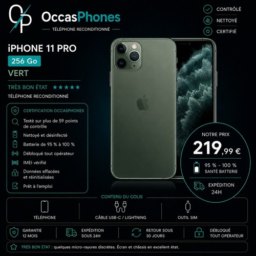 Iphone pro 256 vert - pro,