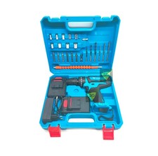 TRAPANO AVVITATORE A PERCUSSIONE BATTERIA LITIO PERFORATORE 750W DOPPIA BATTERIA