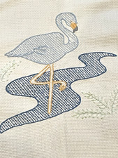 Asciugamano vintage ricamato a