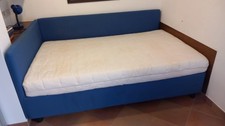 letto una piazza e mezza contenitore con materasso lattice