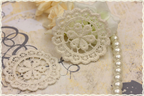 Coppia pizzo macrame bianco - pizzo,