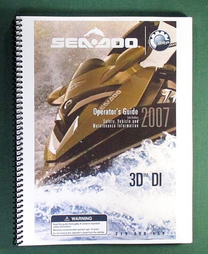 2007 seadoo operator - 3d, operator's