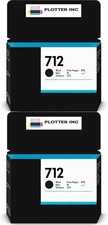 HP 712 80ml 2-PACK Black DesignJet Ink Cartridge, 3ED71A