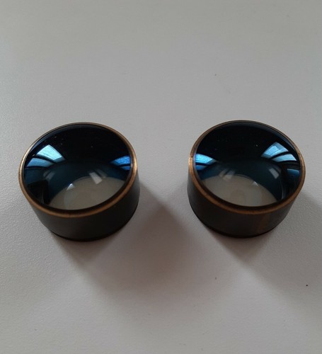 Due lenti vintage ottone - due,