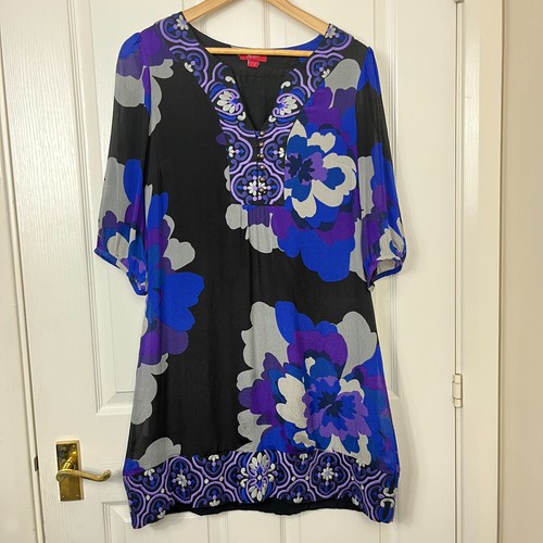 Abito monsoon seta blu - monsoon,