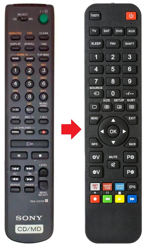 Telecomando adatto per sony - per,