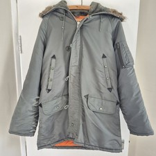 Parka snorkeling verde vintage senza marchio taglia media