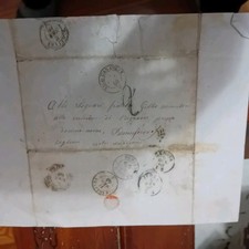 STORIA POSTALE  VICO CANAVESE CAGLIARI DOMUSNOVAS LETTERA MINATORE IVREA6/1/1860