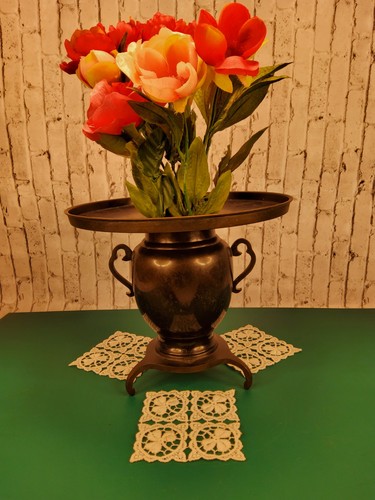 Vaso bronzo ikebana treppiede - bronzo,