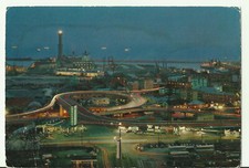 GENOVA (GE) - DI NOTTE - LA LANTERNA E LA SOPRAELEVATA - VIAGGIATA - VEDI FOTO