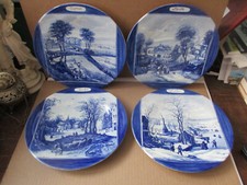 Delfts - Ceramiche Di Delft - 4 Piatti 4 Stagioni - 4 Seasons - Diametro 29 Cm