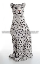 LEOPARDO SEDUTO IN CERAMICA