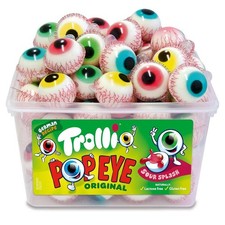 Halloween Spooky Trolli Pop Eye TRUCCO o TRATTAMENTO caramelle gommose scatola completa (60 pezzi)