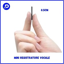 MINI REGISTRATORE VOCALE SPIA AMBIENTALE USB PROFESSIONALE ULTRASOTTILE 8GB MP3