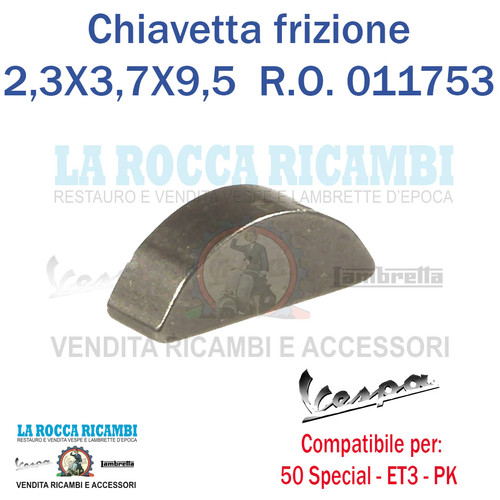 Chiavetta mezzaluna frizione - chiavetta,