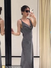 ABITO MIDI A POIS ZARA XS, S