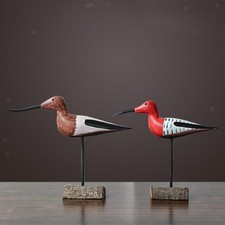 Set di 2 statuette di uccelli