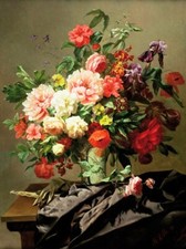 Quadro Vaso Fiori Peonie