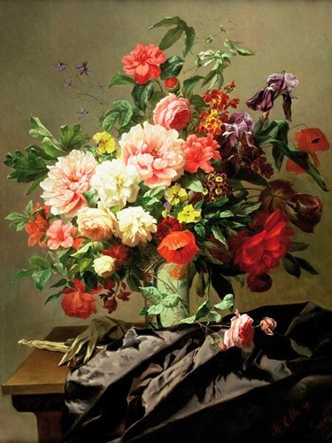 Quadro vaso fiori peonie - fiori,