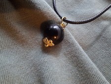 Collana Su Coccu Dorato Sardo Kokku Malocchio Onice Fatto A Mano Ciondolo Oro