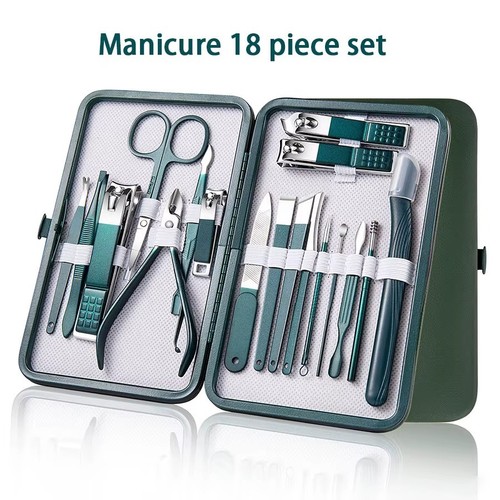 Set manicure verde 18pz - set,