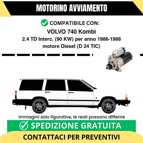 Motorino avviamento volvo 740 - motorino,