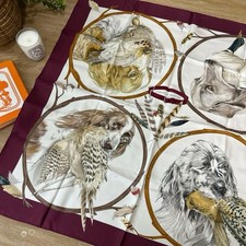 Sciarpa seta Hermes Chiens au