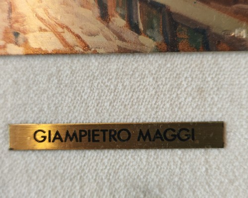 Litografia argento di - su,