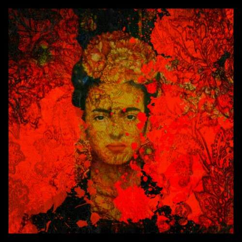 Motivo frida kahlo arancione - frida,