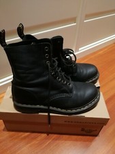 STIVALI DR. MARTENS 00189906 1460 ANFIBIO PASCAL 8F NERO ARANCIO GOMMA PELLE NER