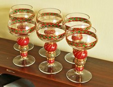 Bicchieri calici Nagel vetro soffiato e dipinto a mano oro zecchino