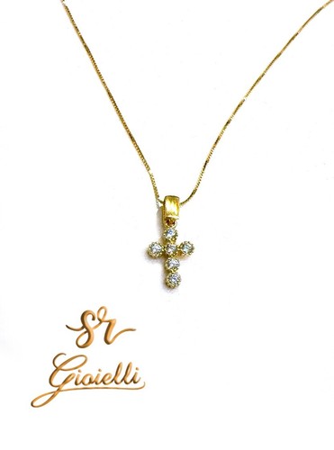 Collana veneziana con croce - veneziana,