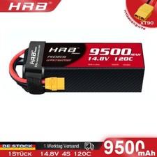 Batteria HRB 14,8V 4S 9500mAh 120C Lipo XT90 per RC elicottero aereo auto camion
