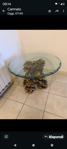 Tavolino rotondo vetro - rotondo, con