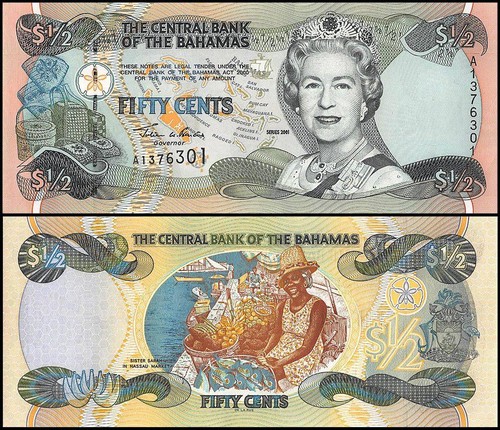 Bahamas dollaro 2001 - 1/2, dollaro,
