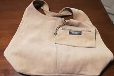 BORSA A SACCO DI PELLE VERA SCAMOSCIATA SFODERATA - CON POCHETTE INCORPORATO