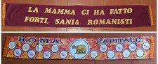 Sciarpa calcio⚽️ ROMA??LA MAMMA CI HA FATTO FORTI SANI & ROMANISTI no bandiera