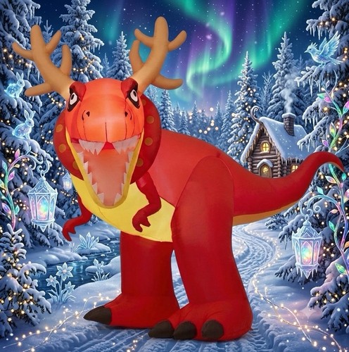 Decorazione dinosauro rosso