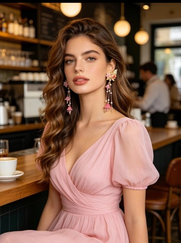 Trendy orecchini pendenti - , con