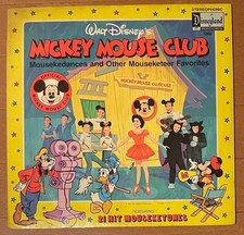 LP in vinile originale americano Walt Disney Mickey Mouse Club raro disco Disney