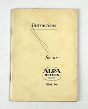 Alpa 6c Camera INSTRUCTION