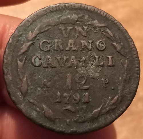 Moneta grano cavalli 1791 - grano, 12