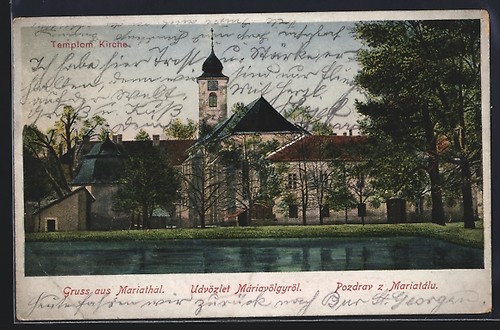 Cartolina mariathal chiesa - cartolina, mariathal,