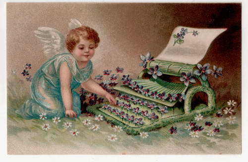 Angel greeting card with - a6,