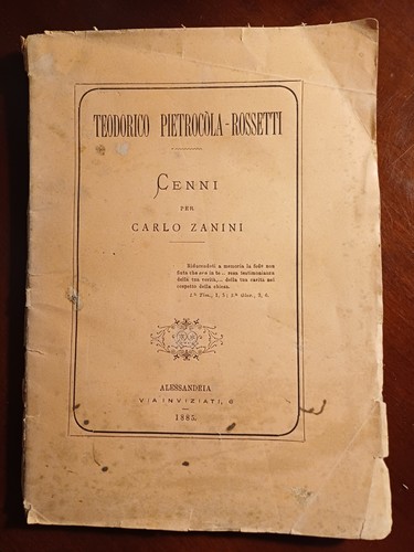 Antico libretto del 1885 - , su
