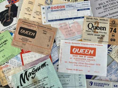 Collectors tickets stubs from - tickets,
