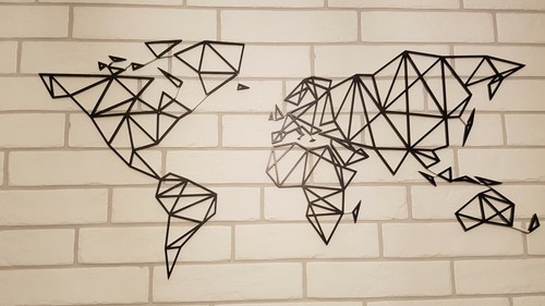 Arredo mappamondo planisfero