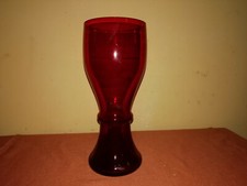 Calice Vaso Rosso in Vetro